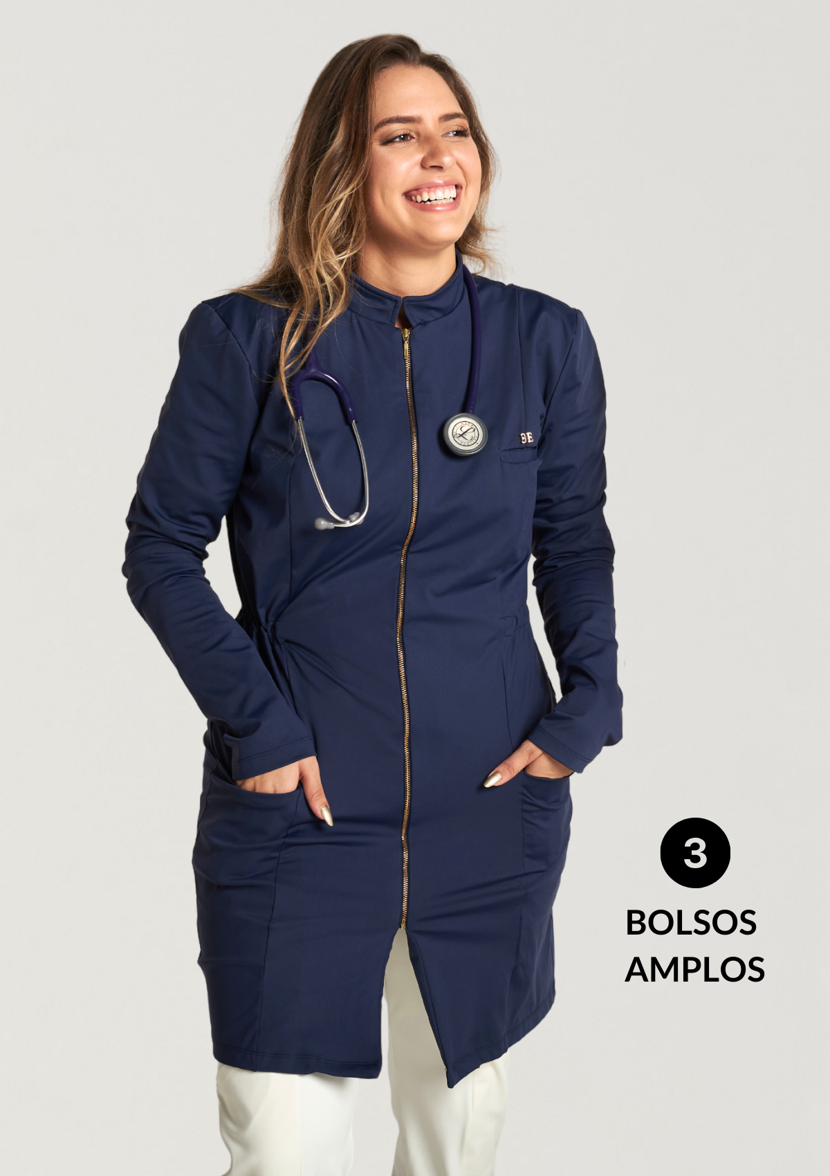 Jaleco Raíssa - Azul