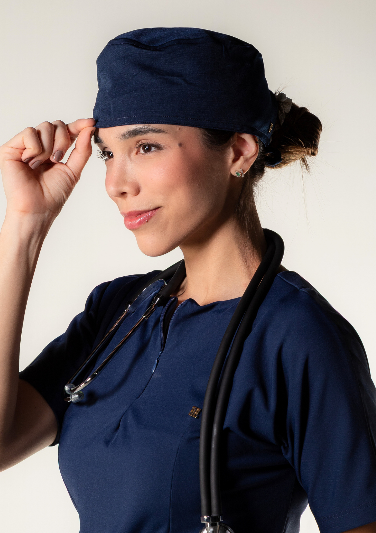 Touca Cirúrgica Malha Azul Marinho