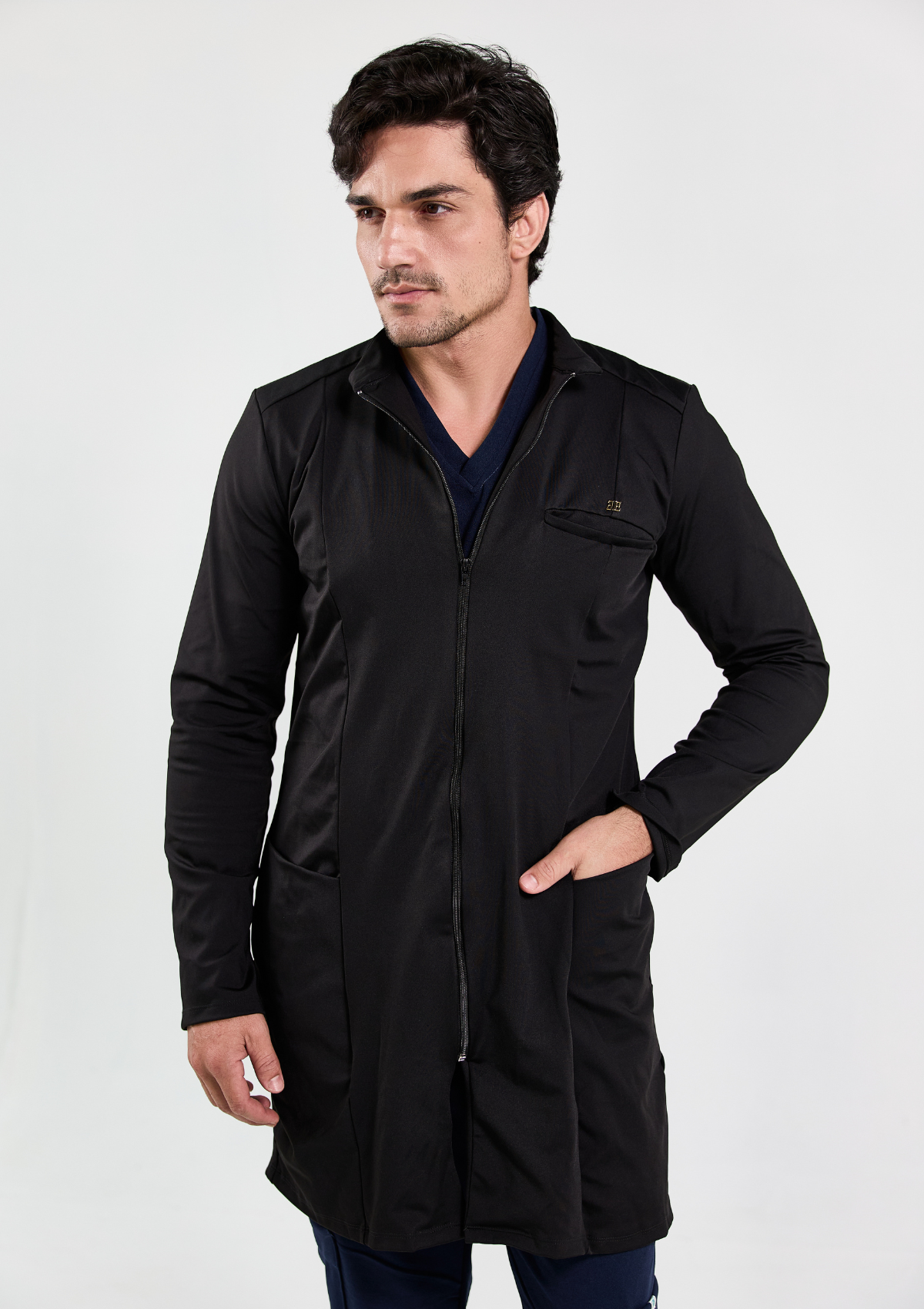 Jaleco Daniel Poliamida - Preto