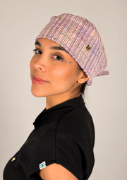 NEW - Gorro Cirúrgico Tweed Rosa Forrado em Cetim