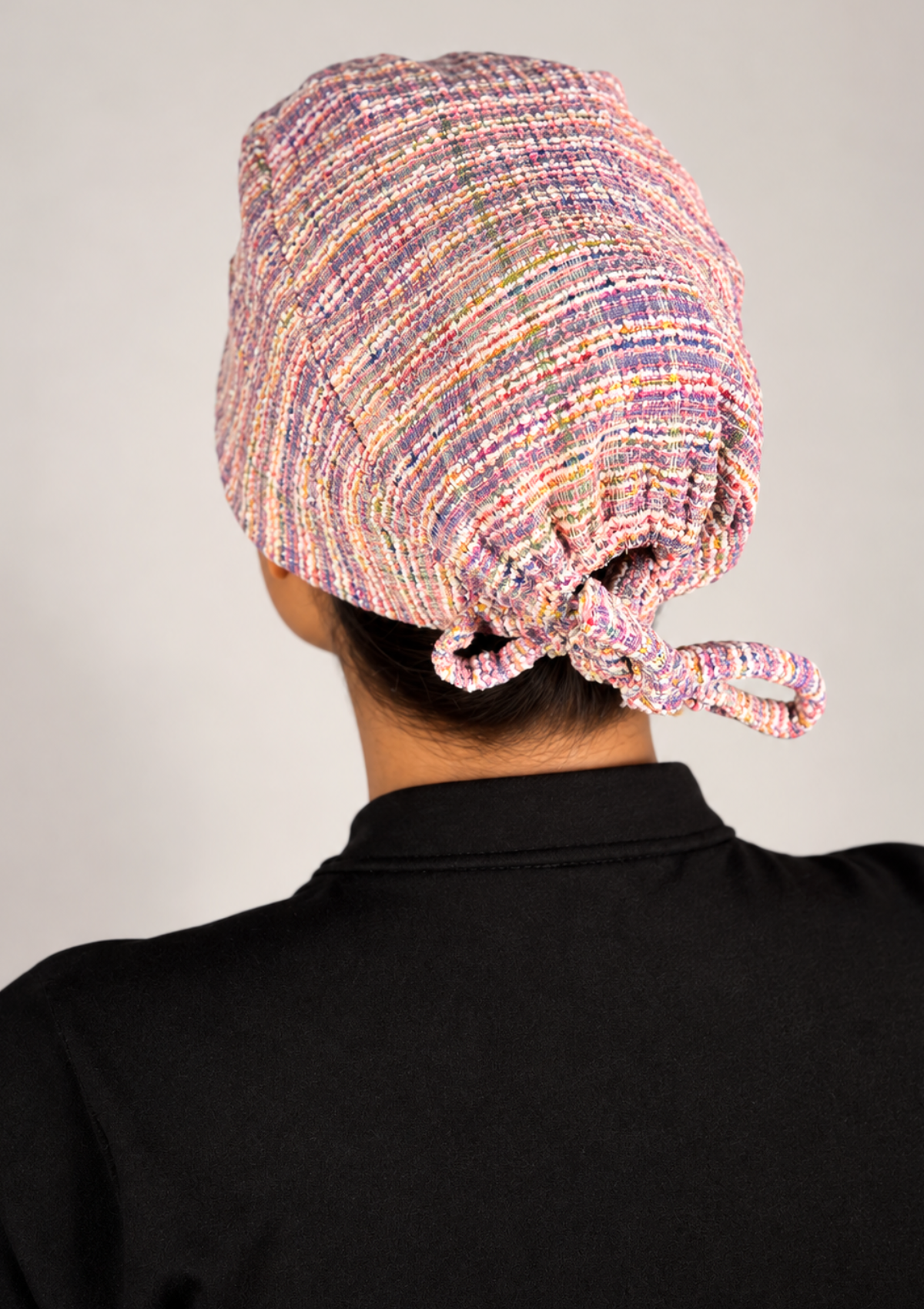 NEW - Gorro Cirúrgico Tweed Rosa Forrado em Cetim