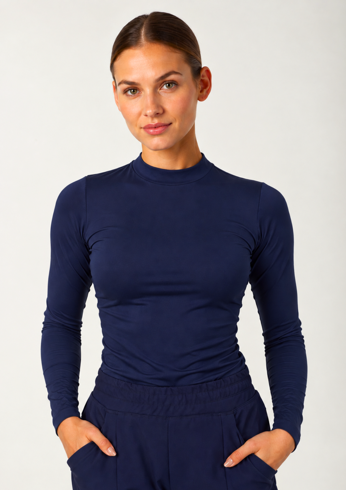 NEW - Underscrub Feminina Manga Longa - Azul Marinho