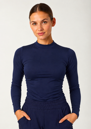 NEW - Underscrub Feminina Manga Longa - Azul Marinho