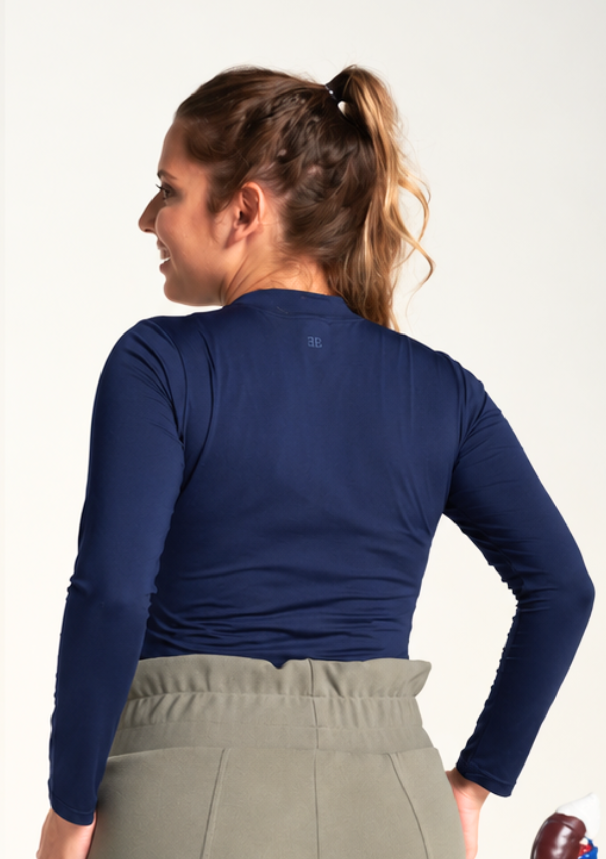 NEW - Underscrub Feminina Manga Longa - Azul Marinho