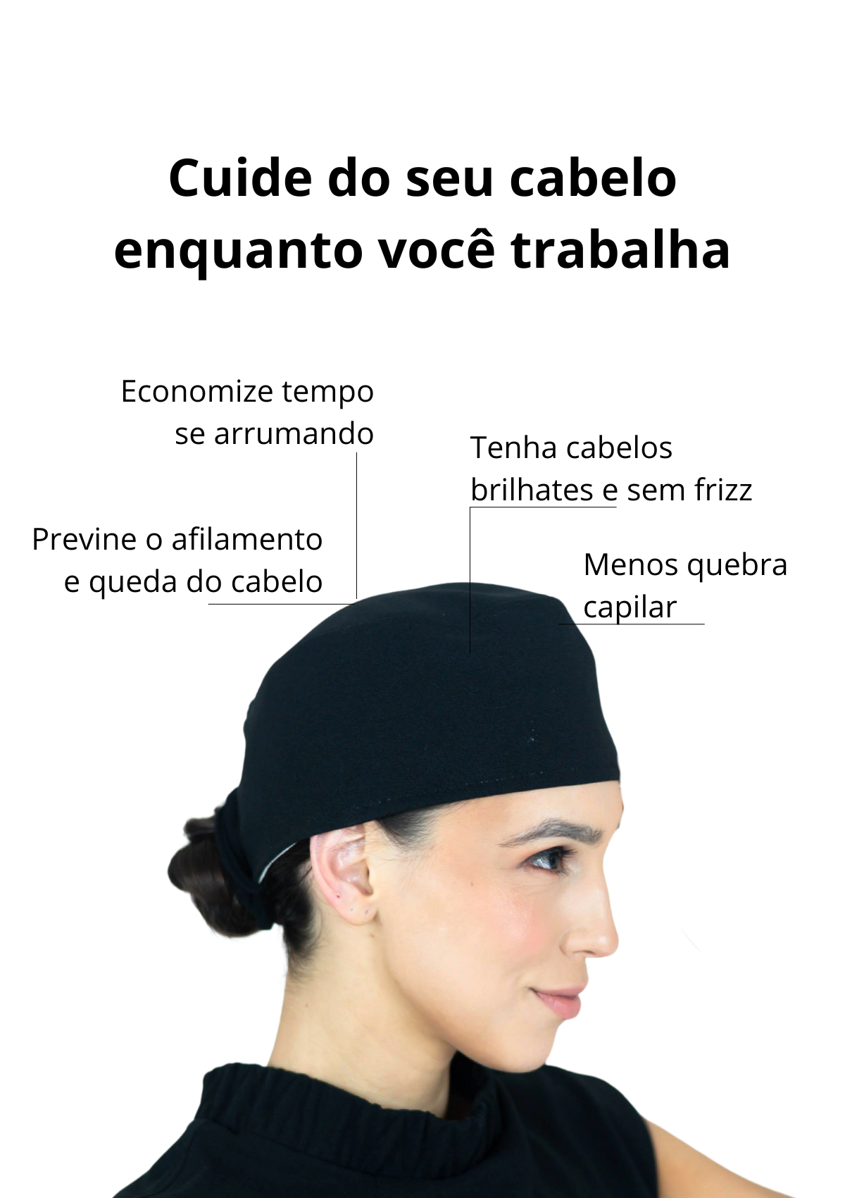 Touca Malha Preta