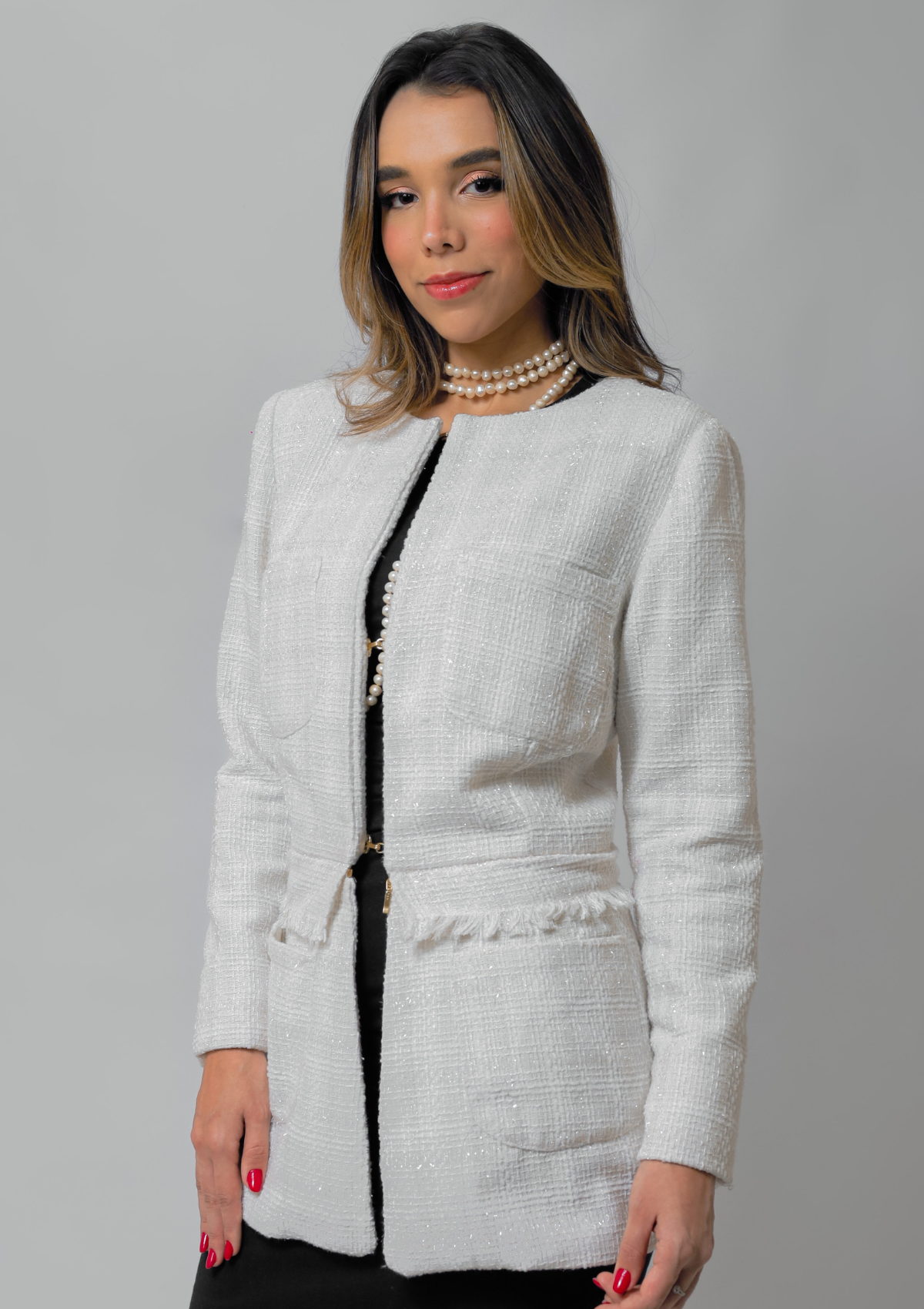 Blazer TWEED Bárbara -  Off White