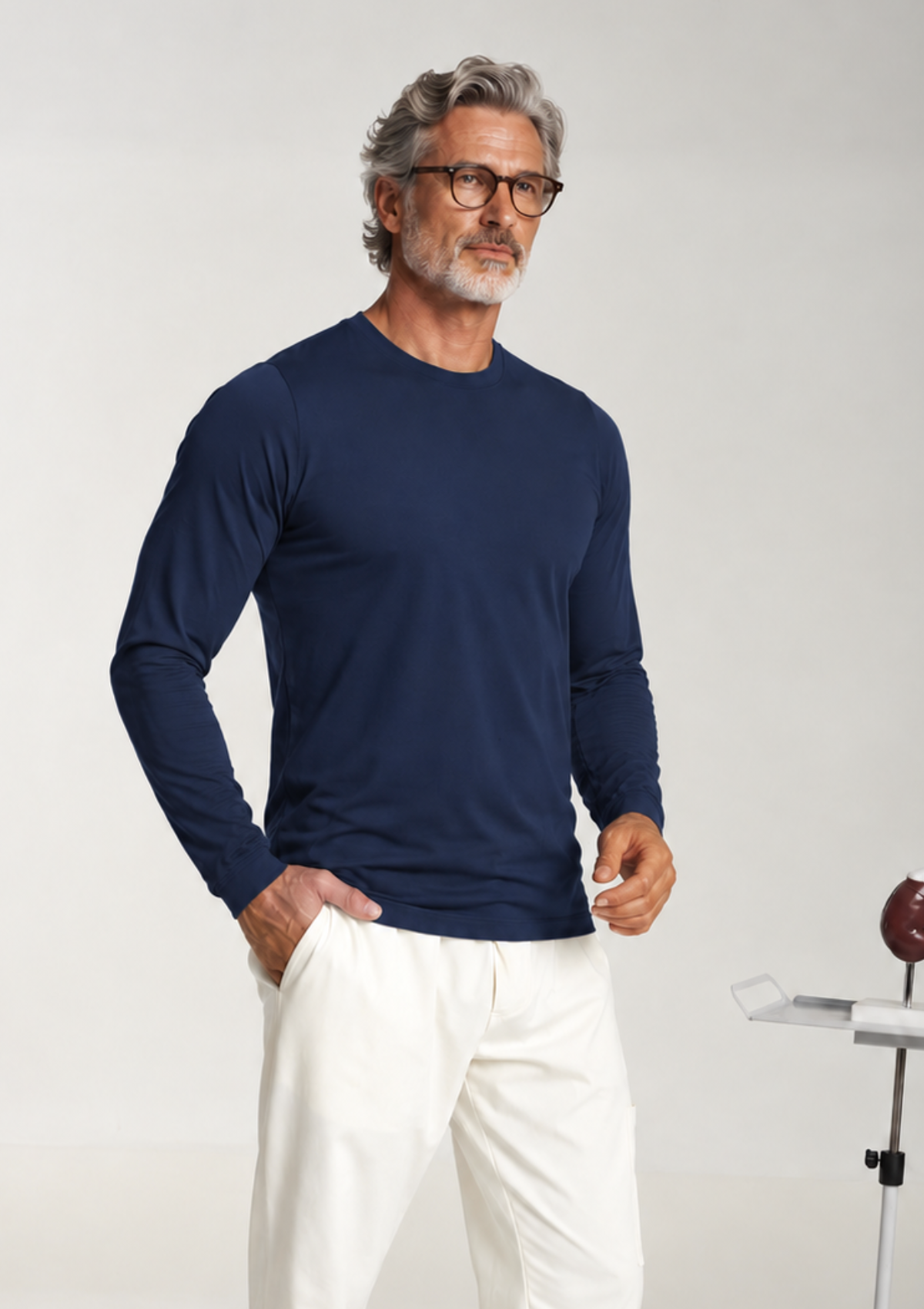 NEW - Underscrub Masculina Manga Longa - Azul Marinho