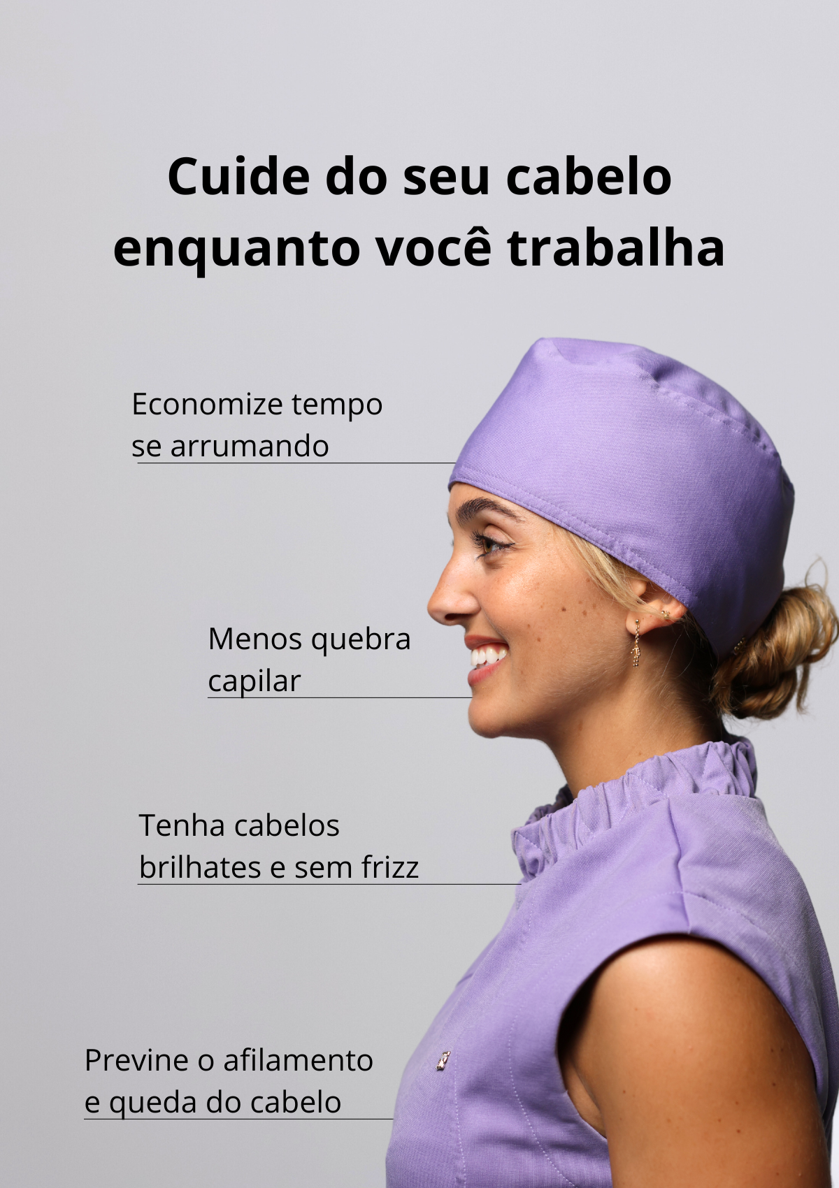 Touca Malha Lavanda