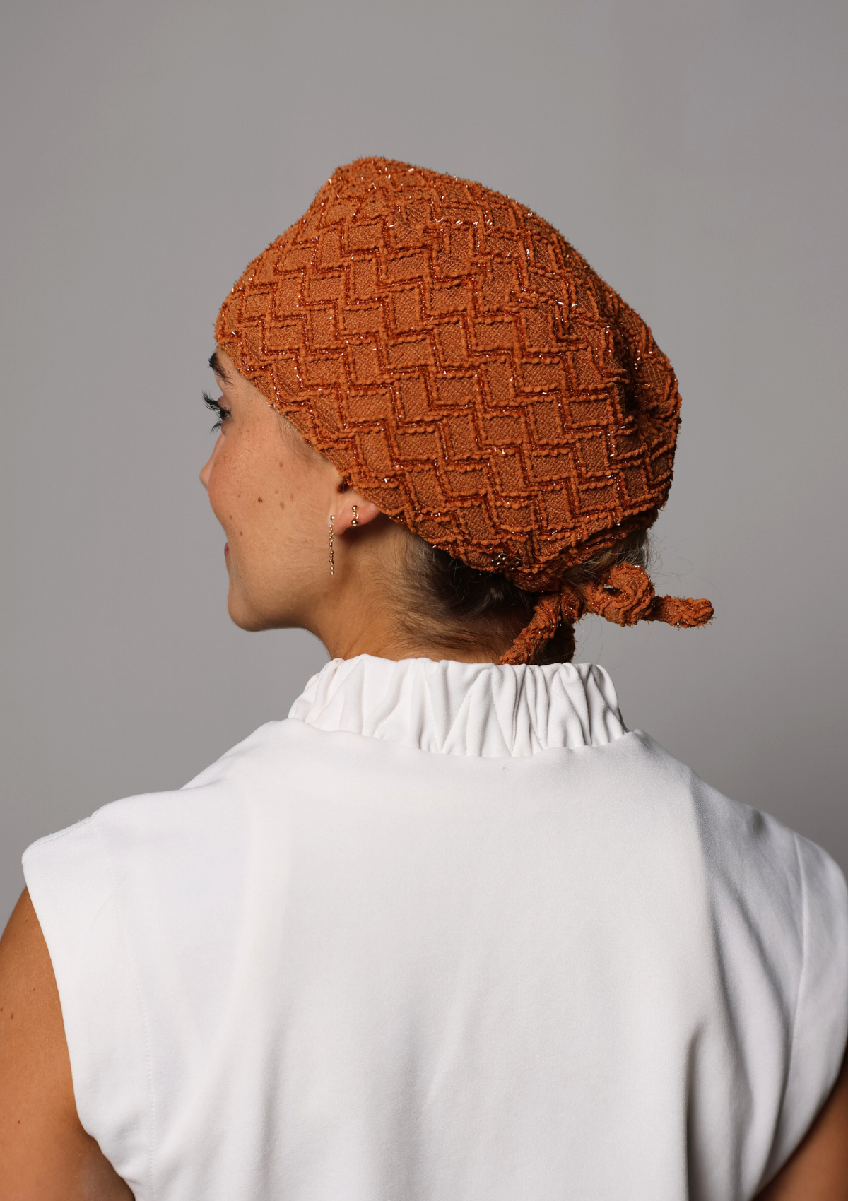 Touca Tweed Marrom