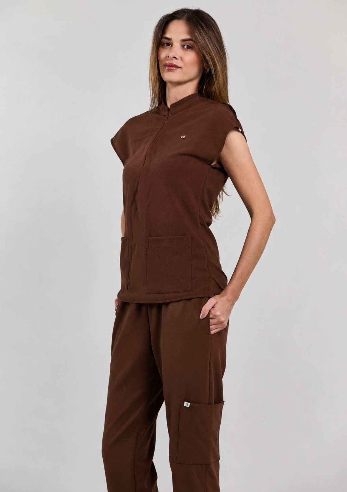 NEW - Scrub Gabi - Marrom Espresso