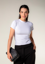 Underscrub Feminina Branco - Manga Curta Gola O