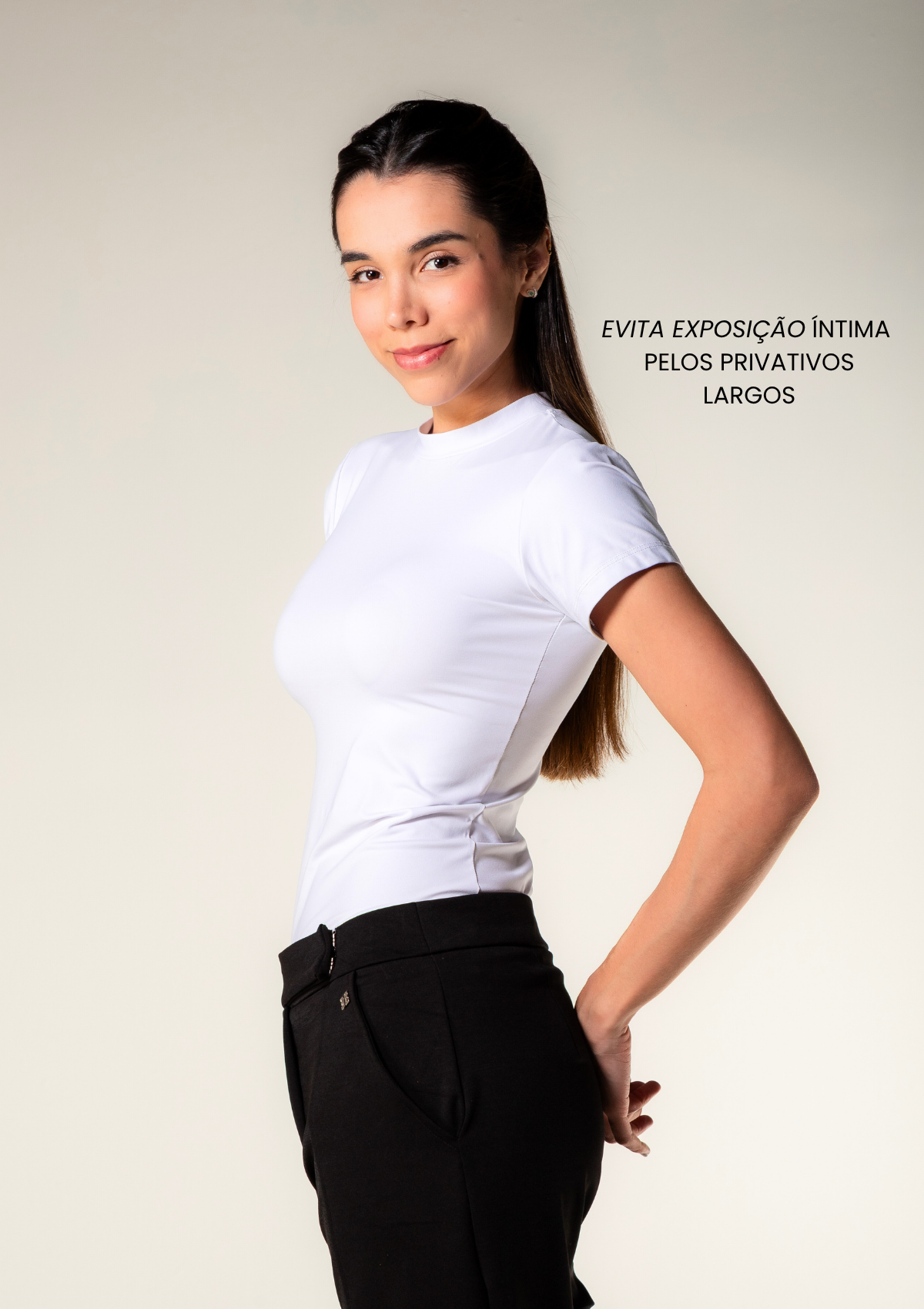 Underscrub Feminina Branco - Manga Curta Gola O