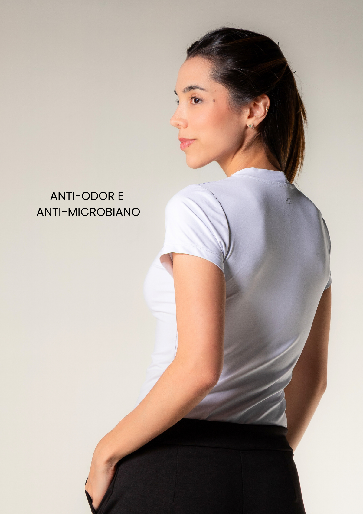 Underscrub Feminina Branco - Manga Curta Gola O