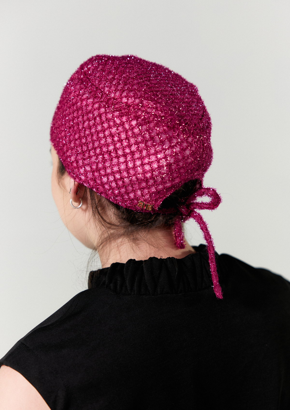 NEW - Touca Glam Rosa Forrada em Cetim