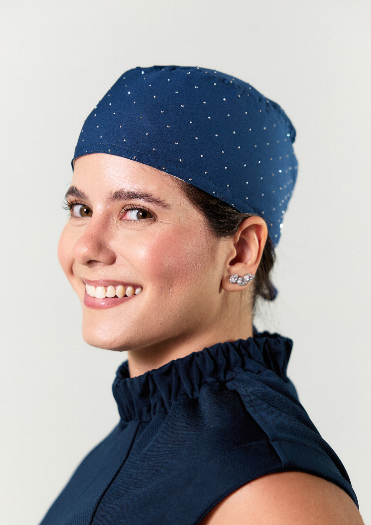 NEW - Touca Star 2.0 Azul Forrada em Cetim