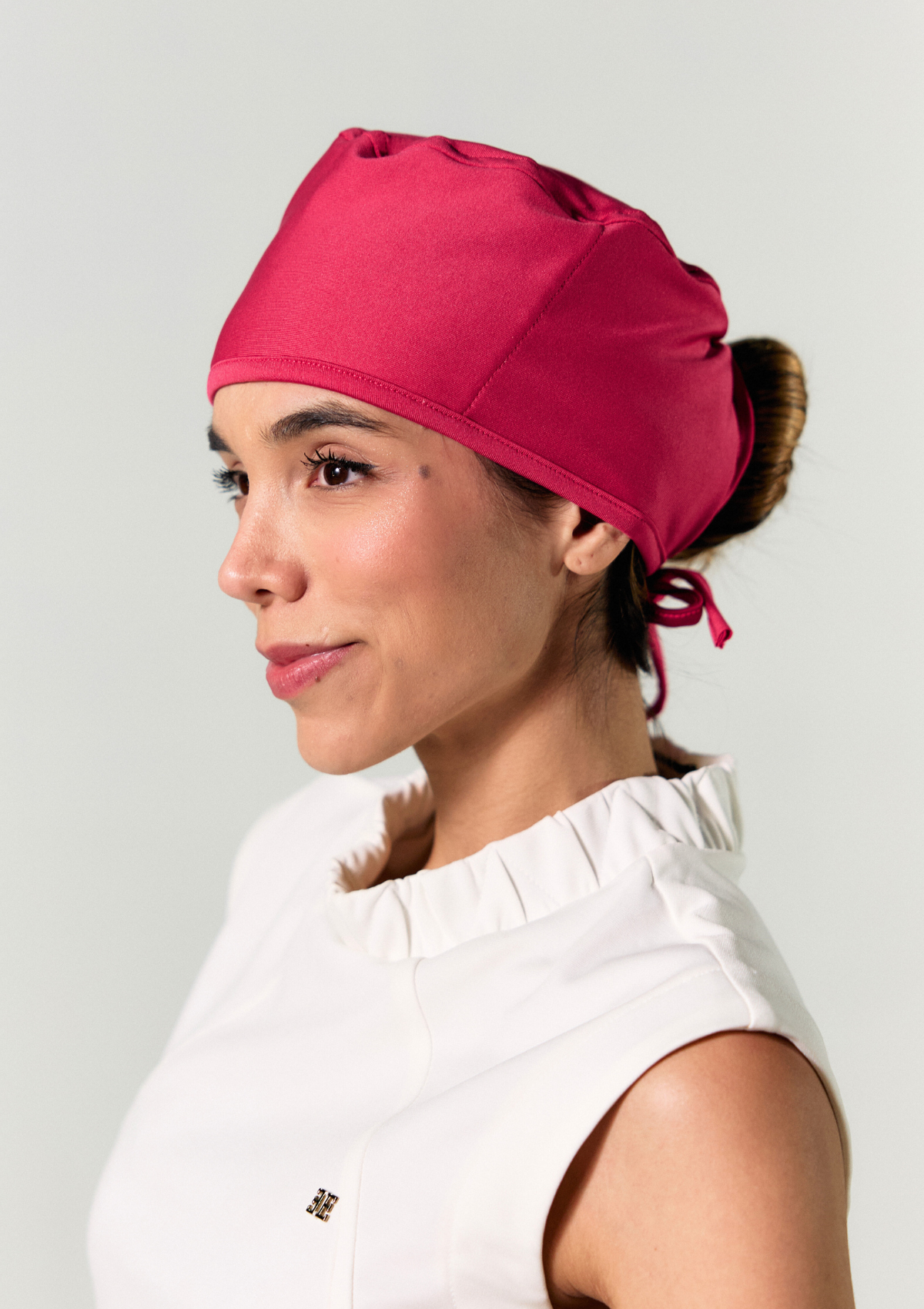 NEW -Touca Rosa Pink Forrada em Toalha