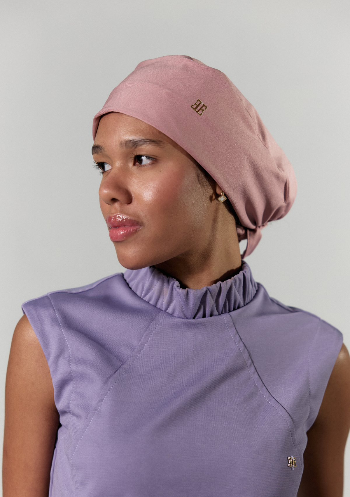 NEW - Gorro Cirúrgico Rosê Forrado em Cetim