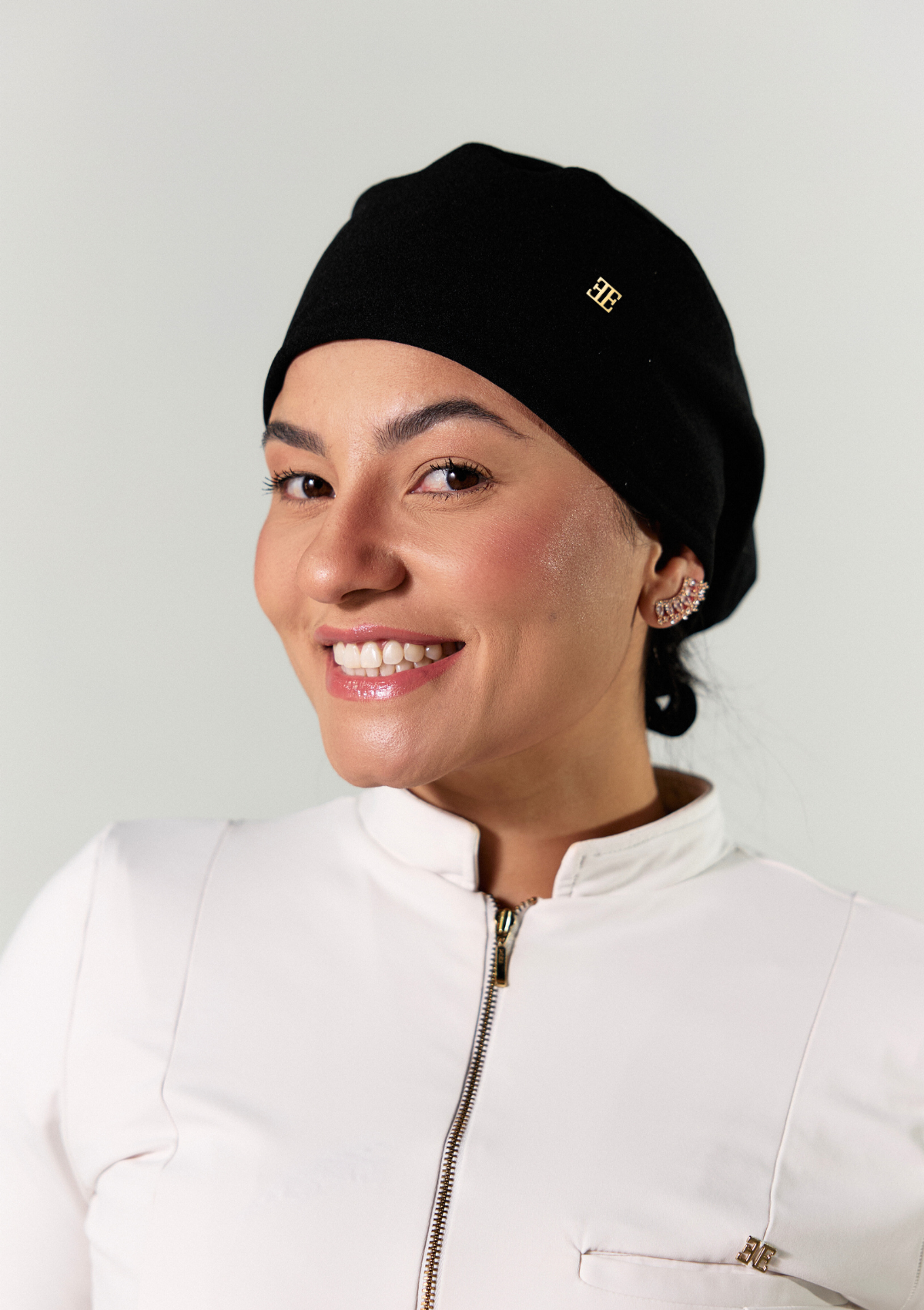 NEW - Gorro Cirúrgico Preto Forrado em Toalha