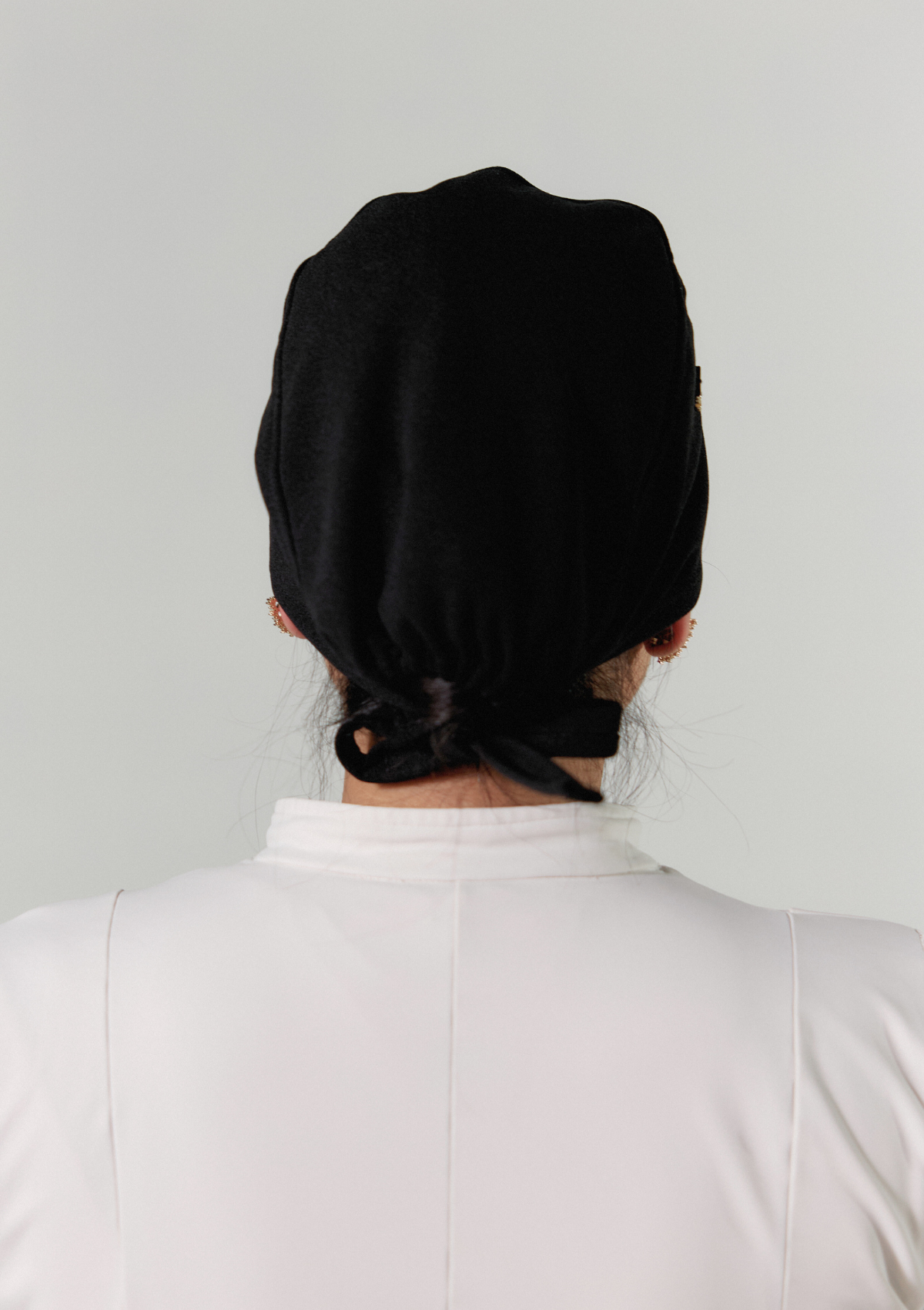 NEW - Gorro Cirúrgico Preto Forrado em Toalha