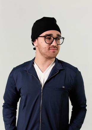 NEW - Gorro Cirúrgico Preto Forrado em Toalha