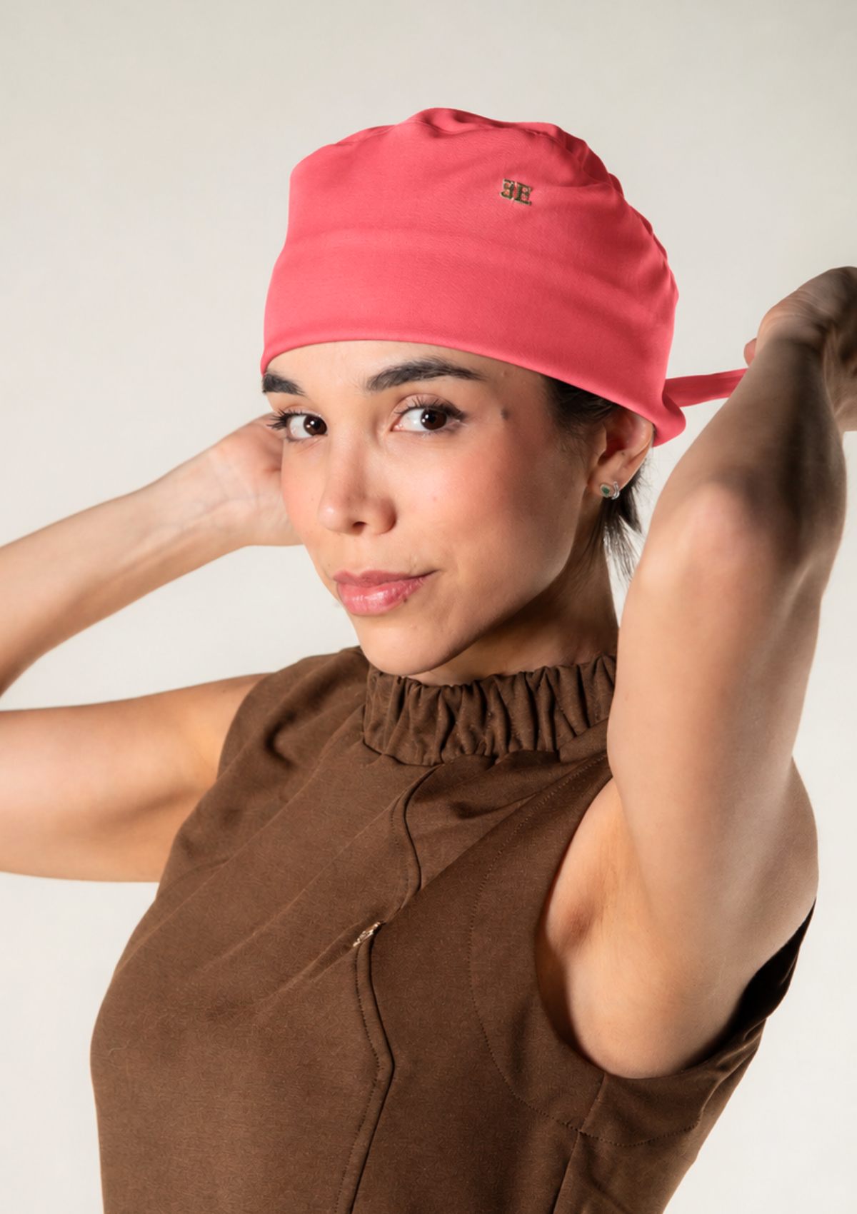 NEW - Gorro Cirúrgico Rosa Chiclete Forrado em Cetim