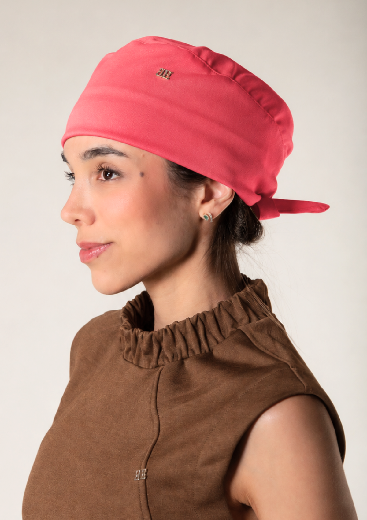NEW - Gorro Cirúrgico Rosa Chiclete Forrado em Cetim