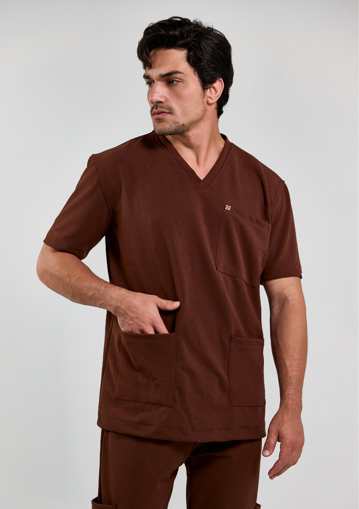 NEW - Scrub Bernard - Marrom Espresso