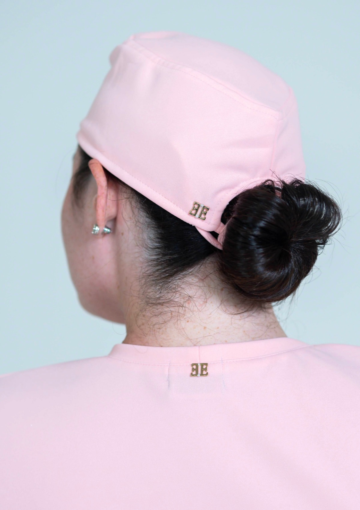 Touca Malha Rosa Bebê