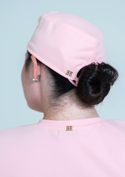 Touca Malha Rosa Bebê