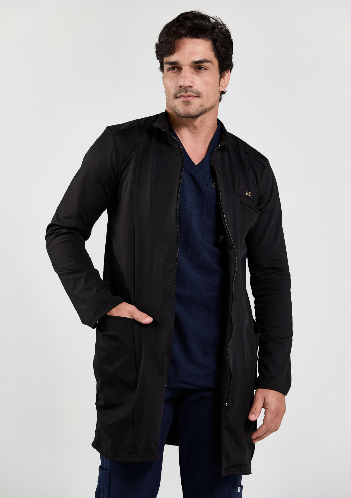 Jaleco Daniel Poliamida - Preto