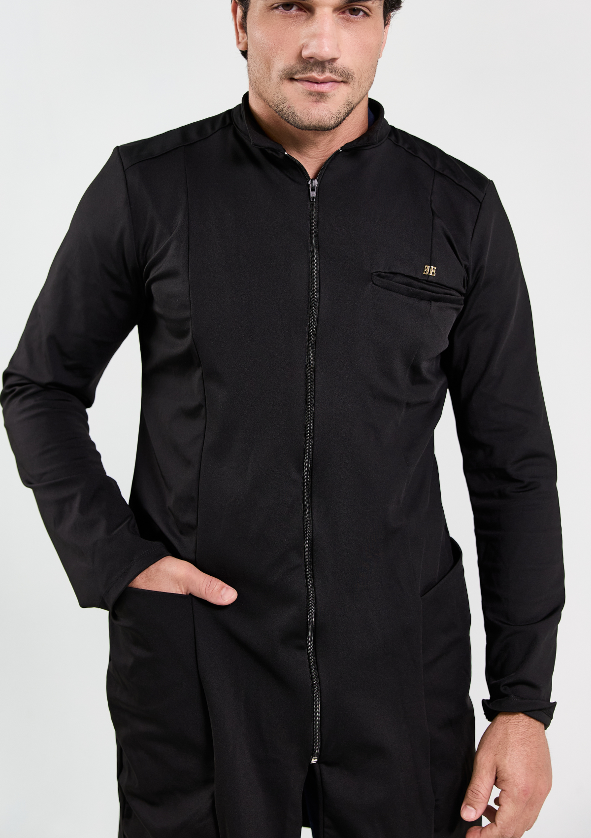 Jaleco Daniel Poliamida - Preto