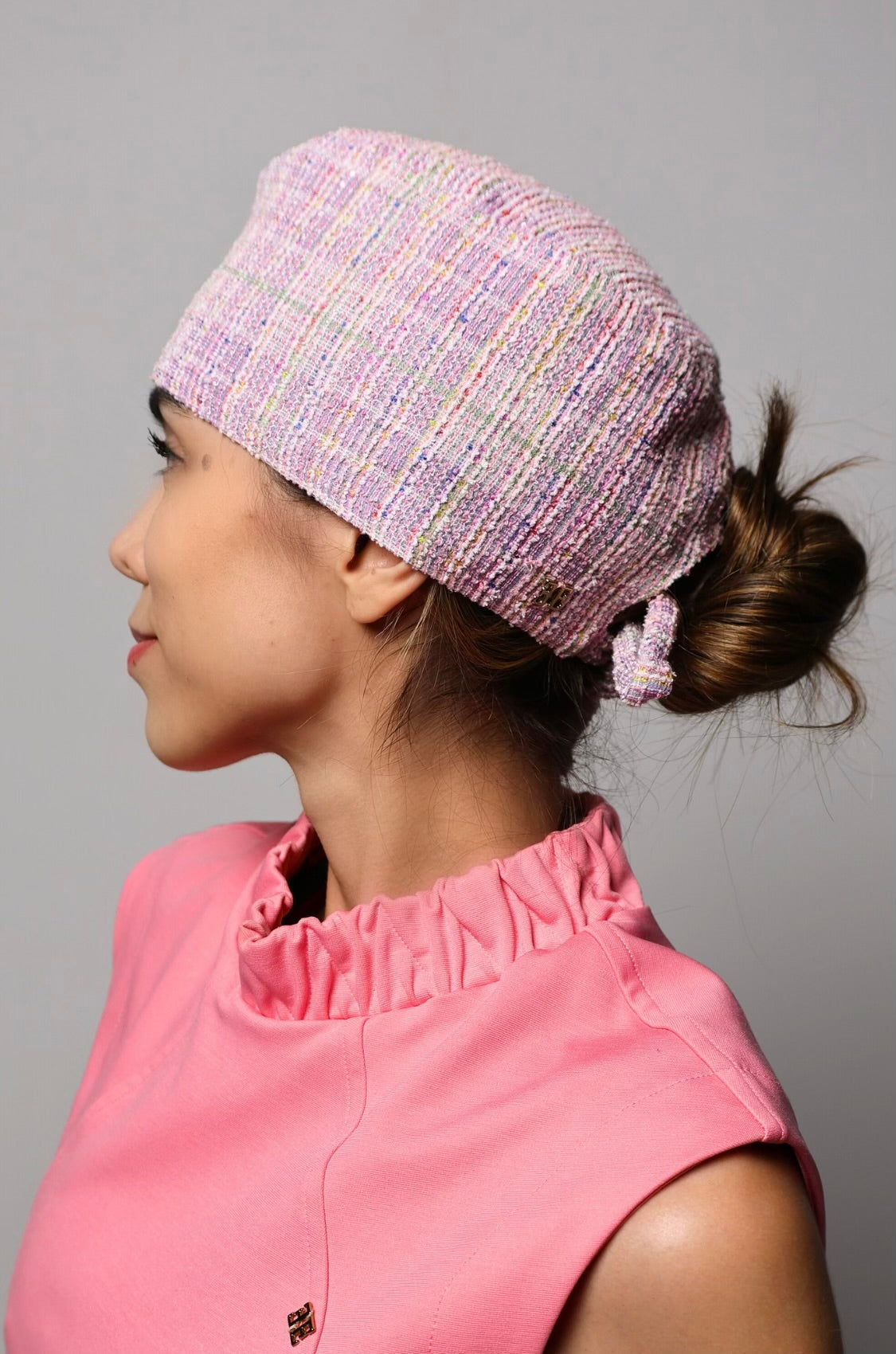Touca Tweed Rosa