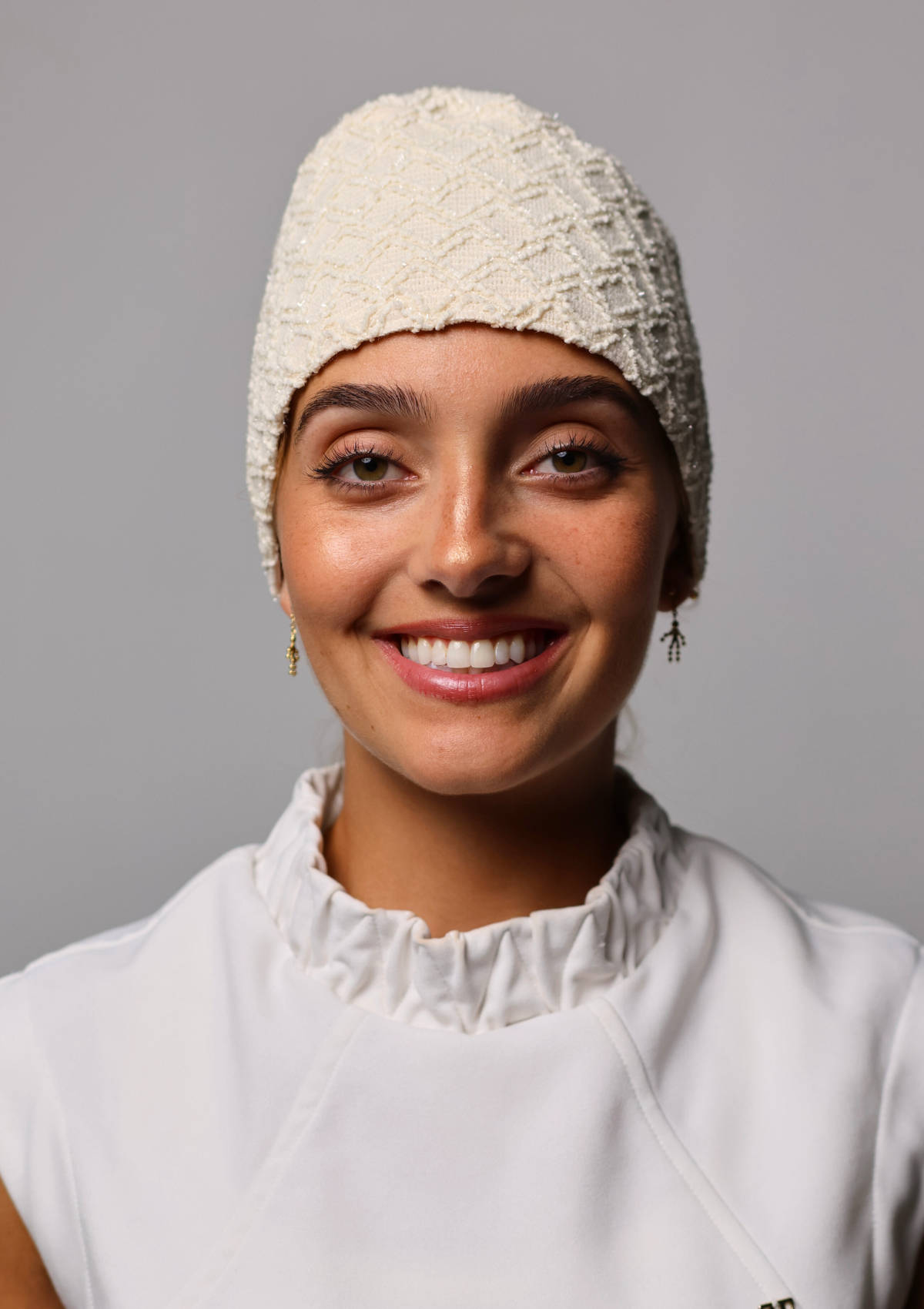 Touca Cirúrgica Tweed Off Forrada em Cetim