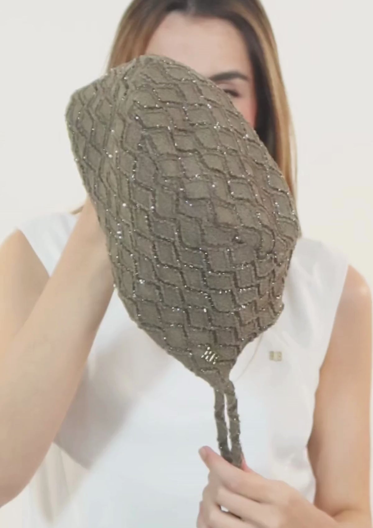 Carregar vídeo: Touca Cirúrgica Tweed Verde